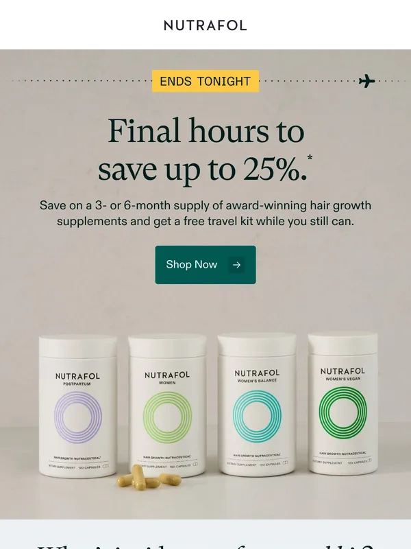 Nutrafol - ⌛ Final hours to save up to 25%