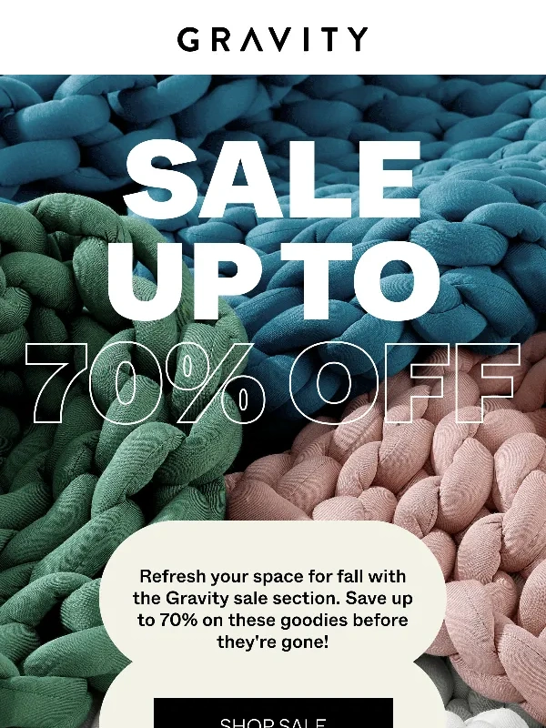 Gravity Blanket - Check out our sale section!