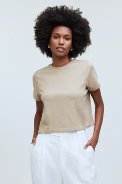 Madewell Softfade Cotton Boxy-Crop Tee