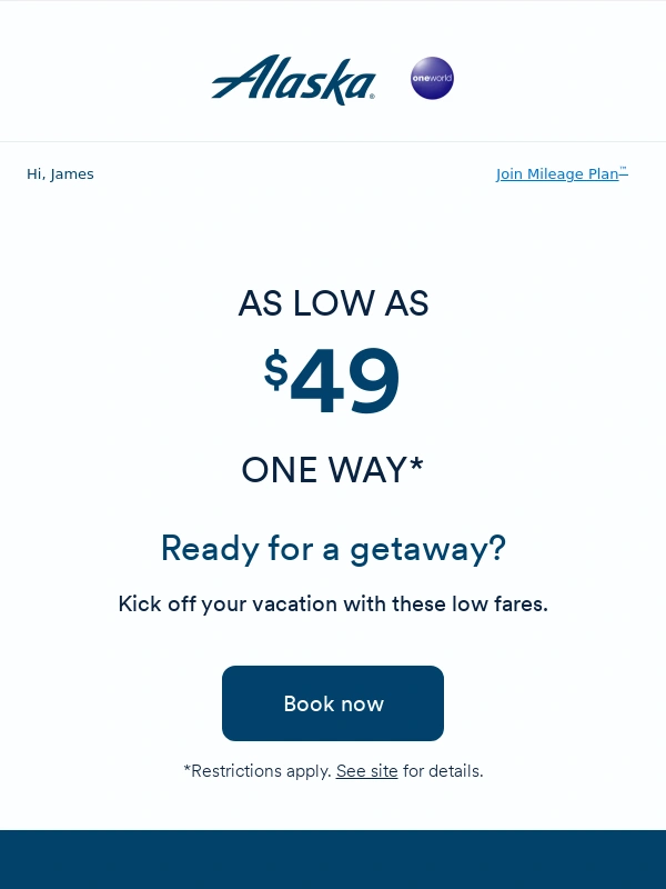 Alaska Airlines - You deserve a vacation