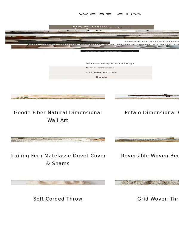 West Elm - Your spring bedroom is just a few clicks away