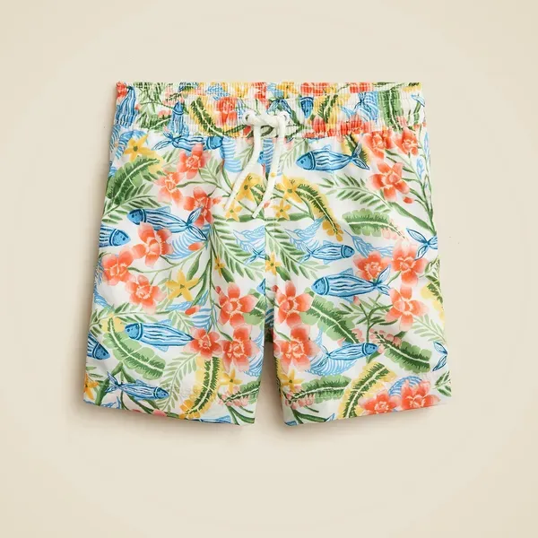 J.Crew Boys printed swim trunk