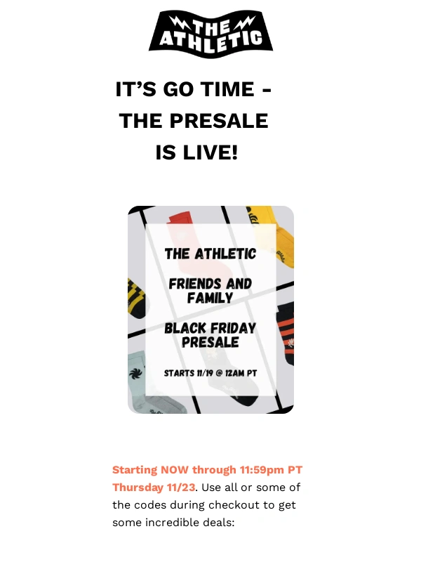 The Athletic - ⚡ THE PRESALE IS LIVE ⚡