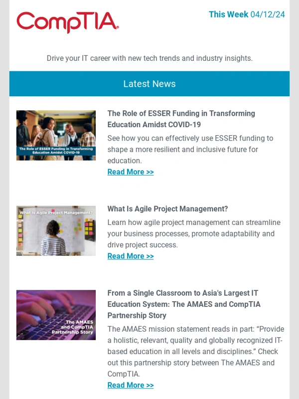 CompTIA - The Role of ESSER Funding in Transforming Education