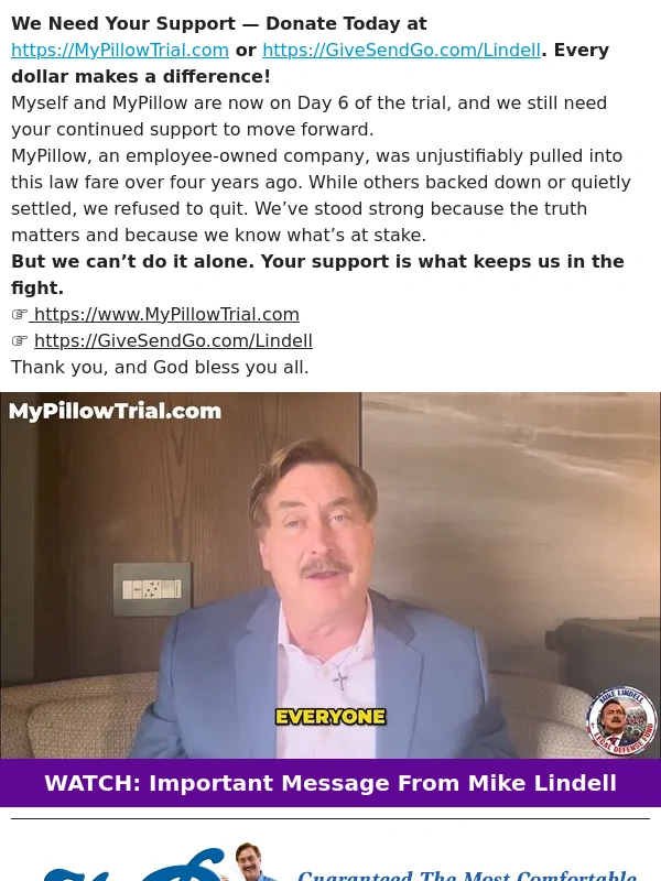MyPillow - This Is the Moment — Mike Lindell & MyPillow Need You Now!