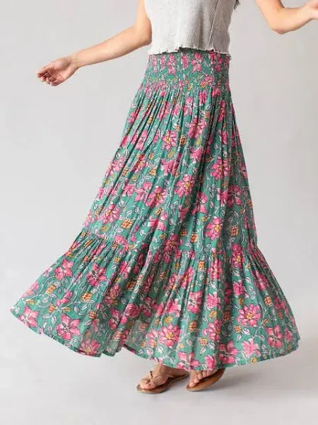 Flora Cotton Convertible Maxi Skirt