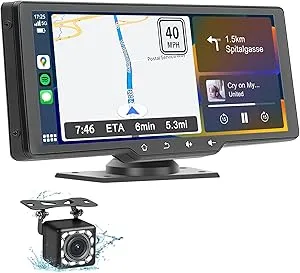 10.26" Portable Wireless Apple Carplay and Android Auto Screen