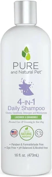 Pure and Natural Pet 4-in-1 Daily Shampoo and Conditioner