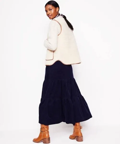 Boden Women's Viv Cord Tiered Maxi Skirt