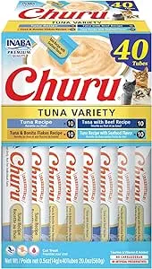 80-Count 0.5-Oz INABA Churu Creamy Purée Cat Treat/Topper (Tuna Variety)