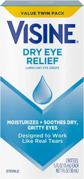 Visine Dry Eye Relief Lubricant Eye Drops