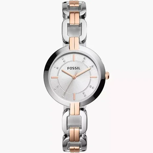 Fossil Women's Kerrigan Three Hand Two Tone Stainless Steel Watch 32mm