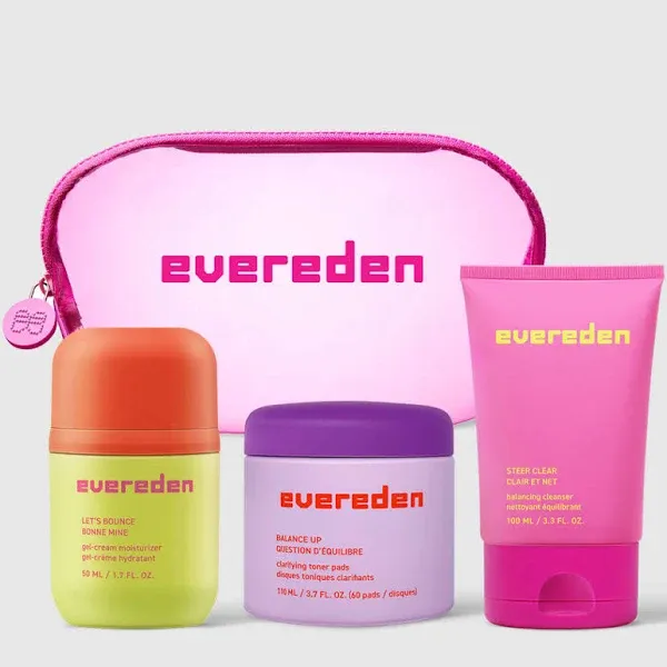 Evereden Clear Skin Trio Gentle Skincare For Teens Helps With Breakouts and Oily Skin