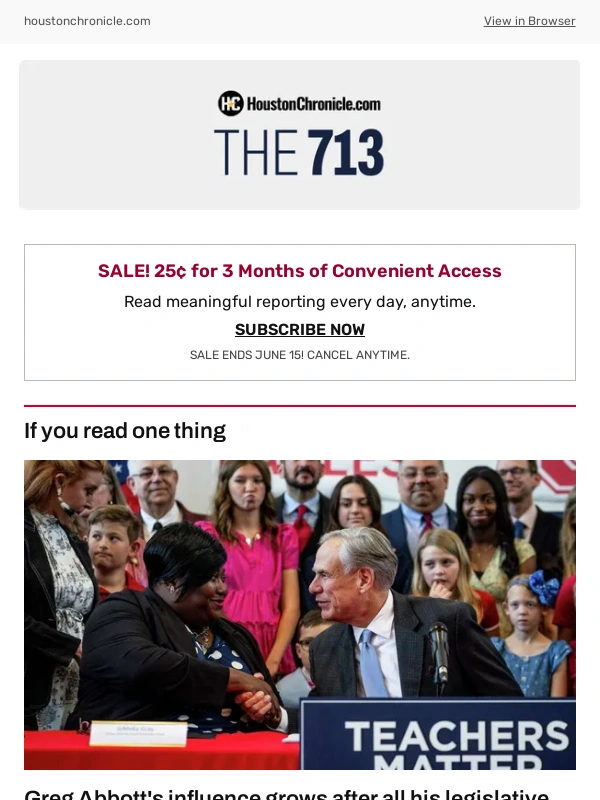 Houston Chronicle - Abbott's hardball tactics gave him his most successful legislative session yet
