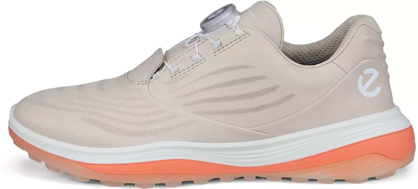 ECCO Golf LT1 Hybrid Boa - Women's Leather Waterproof Golf Shoe - Beige
