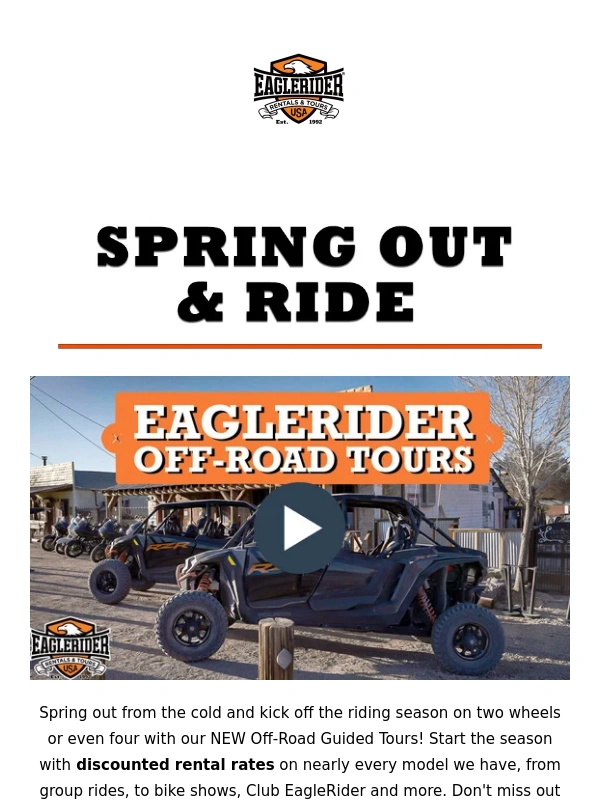 EagleRider - Spring Out & Ride These Iconic Routes