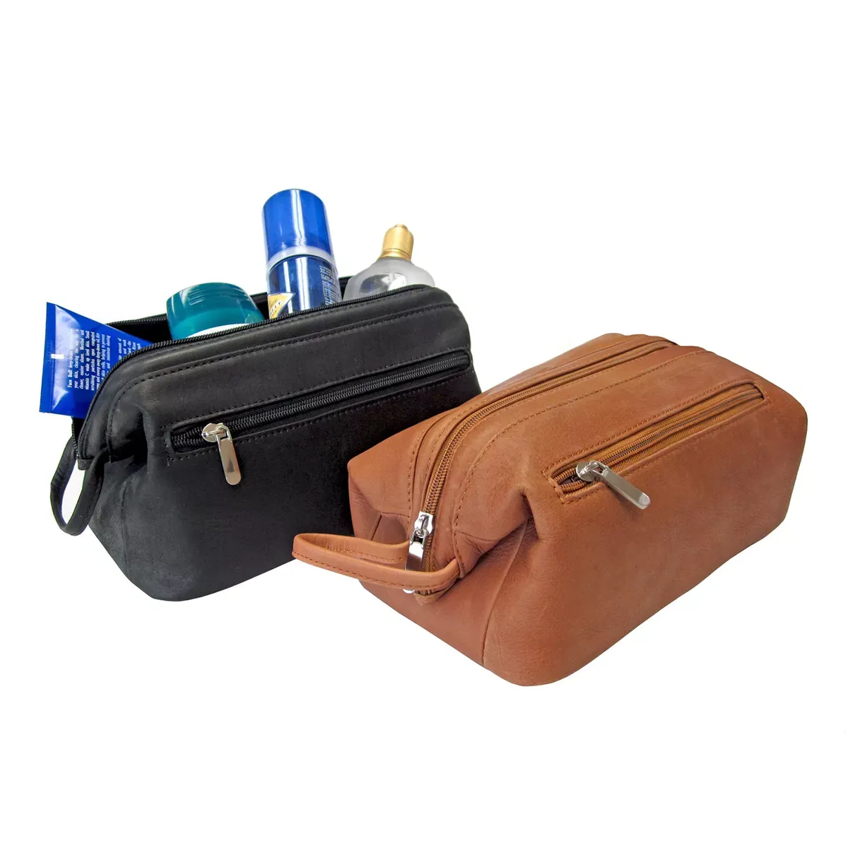 Emporium Leather Co. dba Royce Leather Personalized Widemouth Toiletry Bag - Black