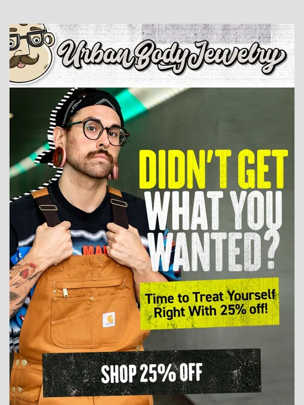 Urban Body Jewelry - Santa didn’t deliver? We’ve got your back