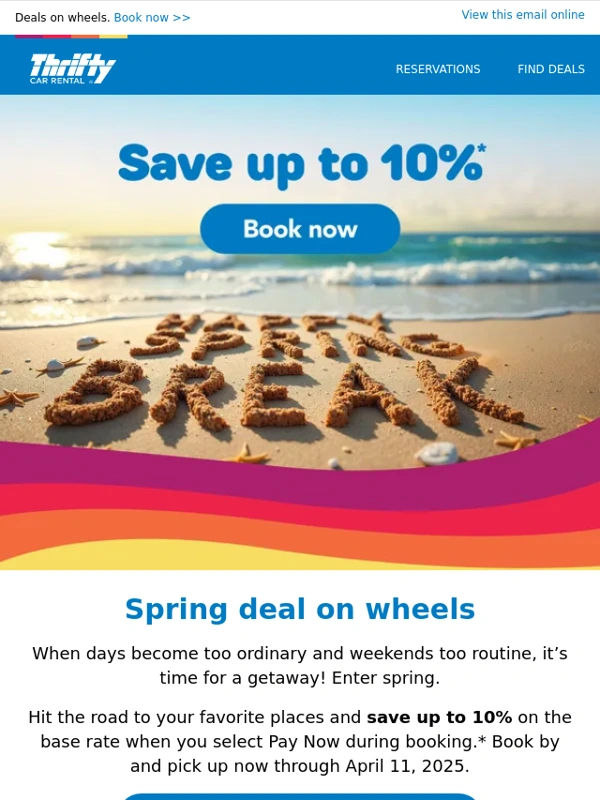 Thrifty - ?‍♀️‍➡️ Spring into action: Save up to 10%