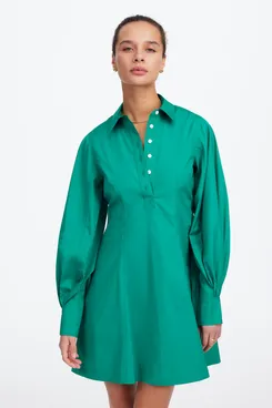 Madewell Seamed Long-Sleeve Mini Shirtdress