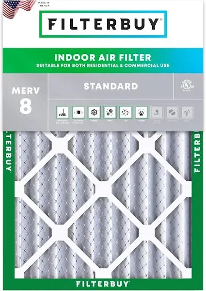 Filterbuy Air Filter Merv 8 Dust Defense