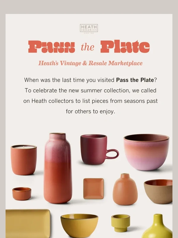 Heath Ceramics - Seasonal Treasures on Pass the Plate