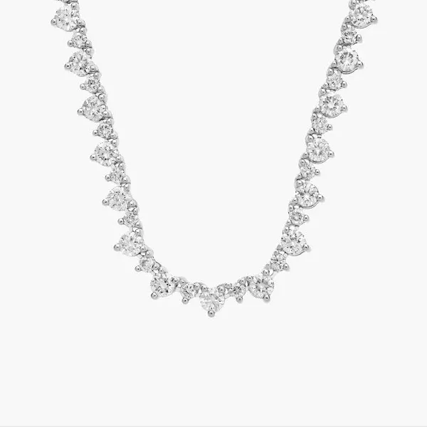 Blue Nile 14K White Gold 5 ct. tw. Alternating Size Eternity Necklace