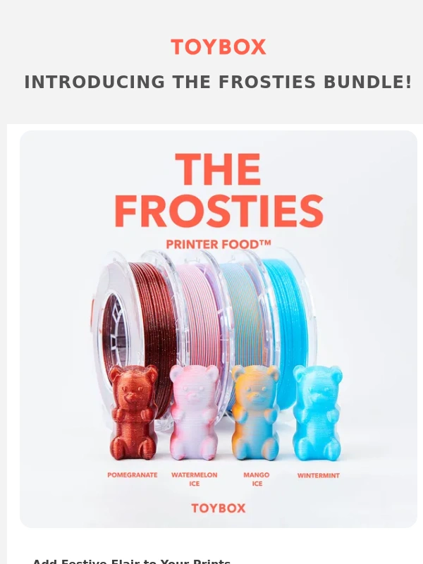 Toybox - Your Holiday Printing Just Got Cooler: Introducing The Frosties Bundle
