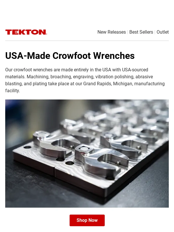 Tekton - USA-Made Crowfoot Wrenches