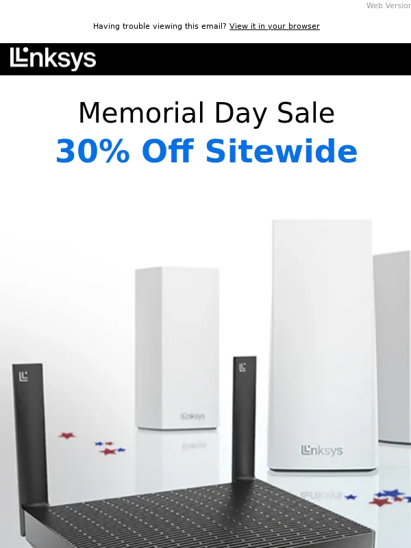 Linksys - ❤️?? Memorial Day S A L E Starts Now - 30% Off Sitewide