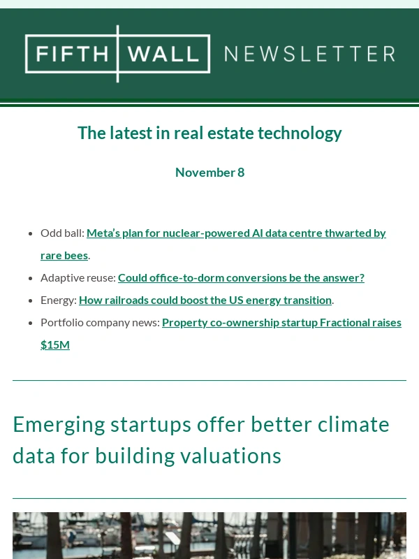 Bloomberg - Emerging startups offer better climate data for building valuations