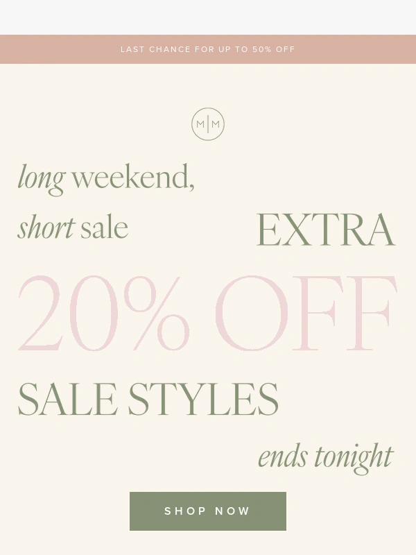 Made By Mary - Your code expires tonight!