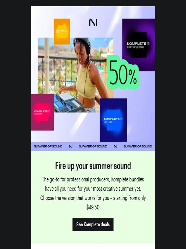 Native Instruments - Save up to 50% on Komplete 15 bundles