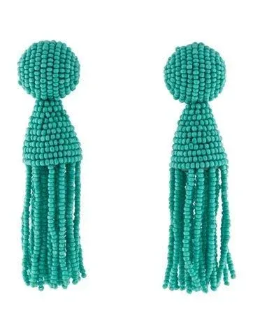 Oscar de la Renta Women's Classic Short Tassel Drop Earrings