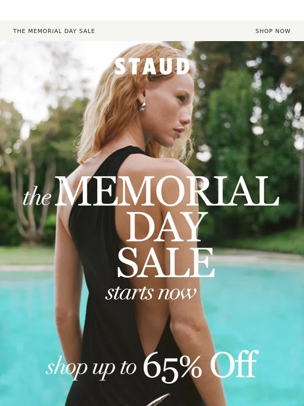 STAUD - THE MEMORIAL DAY SALE STARTS NOW