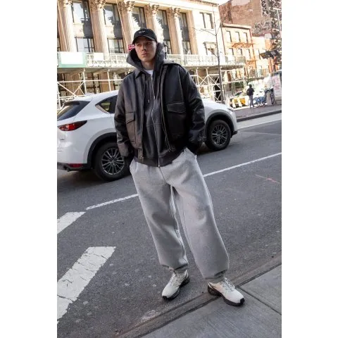 Oak + Fort VEGAN LEATHER BOMBER JACKET